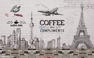 File tranh File psd tường quán cà phê FT1439 (bản gốc) trang trí văn phòng