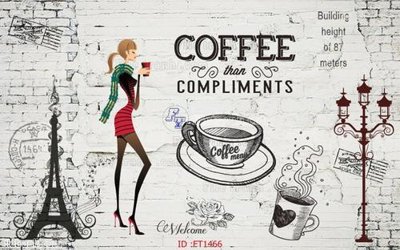 File gốc File psd tường quán cà phê FT1466 (thiết kế) cho in ấn