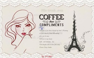 File gốc File psd tường quán cà phê FT1467 (cho in ấn) từ Filetranh.com