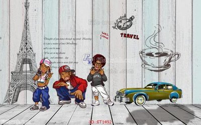 File tranh File psd tường quán cà phê FT1492 (gốc) chủ đề trừu tượng