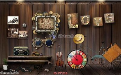 File gốc File psd tường quán cà phê FT1518 (phong cách) tối giản