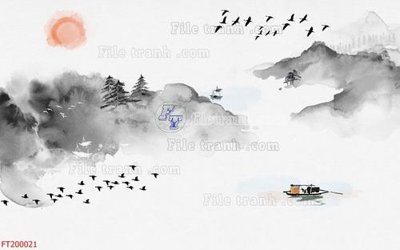 Ảnh gốc file in lụa File in tranh tường 3D FT200021 chi tiết