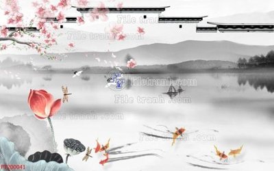 File PSD File in tranh tường 3D FT200041 (bản gốc) dễ dàng edit