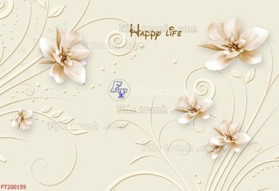 File tranh File in tranh tường 3D FT200159 (bản gốc) in lụa 3D