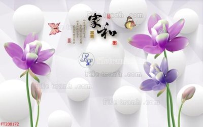 Tải file gốc File in tranh tường 3D FT200172 (để in lụa)