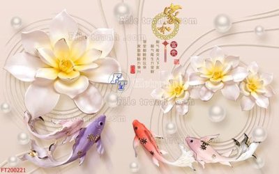 Ảnh gốc File in tranh tường 3D FT200221 (nét căng) in mica