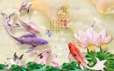 File tranh gốc PSD File in tranh tường 3D FT200231 còn nguyên layer