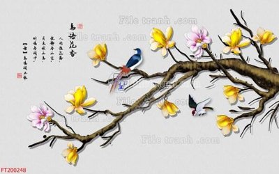 File in trần File in tranh tường 3D FT200248 (bản gốc) bầu trời