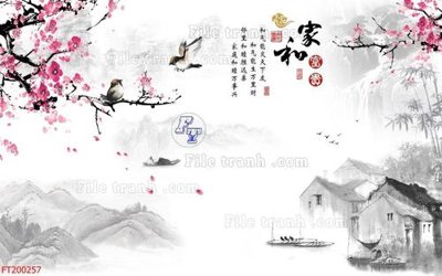 File gốc File in tranh tường 3D FT200257 (thiết kế) độc quyền