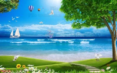 File in trần File in tranh tường 3D FT200375 (bản gốc 3D) sống động