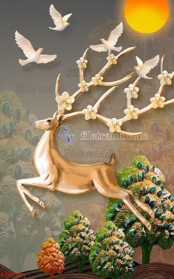 File gốc File in tranh tường 3D FT200451 (in tráng gương) sang trọng