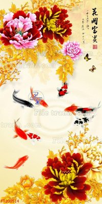 File PSD File in tranh tường 3D FT200514 (gốc) nhiều lớp (multi-layer)