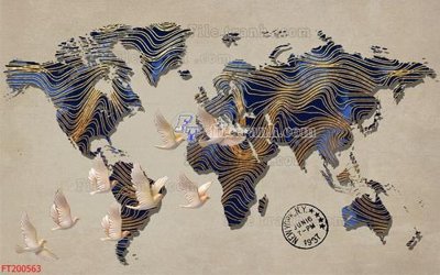 File gốc File in tranh tường 3D FT200563 (in tráng gương) hiện đại