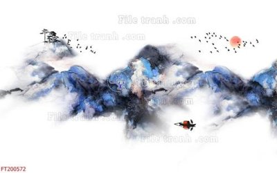 File in trần File in tranh tường 3D FT200572 (bản gốc) đại dương