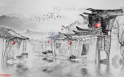 File gốc File in tranh tường 3D FT200617 (phong cách) châu Âu