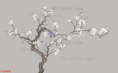 File tranh File in tranh tường 3D FT200690 (gốc) phong cách tối giản
