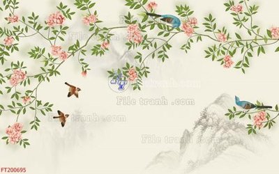 File gốc File in tranh tường 3D FT200695 (cho in UV) siêu nét