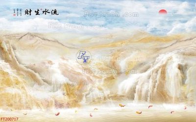 File gốc File in tranh tường 3D FT200717 (cho in ấn) độc quyền