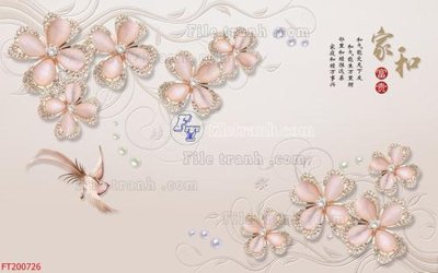 File in lụa File in tranh tường 3D FT200726 (chất lượng cao) File in tranh tường 3D FT200726