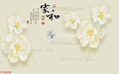 File gốc File in tranh tường 3D FT200798 (PNG) nền trong suốt