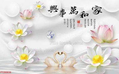 File PSD File in tranh tường 3D FT200838 (gốc) nhiều lớp (multi-layer)