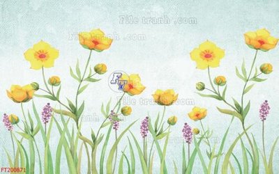 File tranh File in tranh tường 3D FT200871 (bản gốc) in lụa 5D