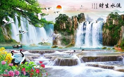 File in trần File in tranh tường 3D FT200881 (bản gốc) phong cảnh