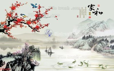 File gốc File in tranh tường 3D FT200905 (in mica) trang trí