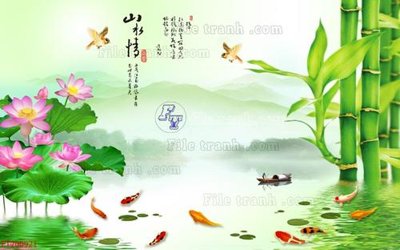 Download file gốc File in tranh tường 3D FT200921 (in lụa) cao cấp