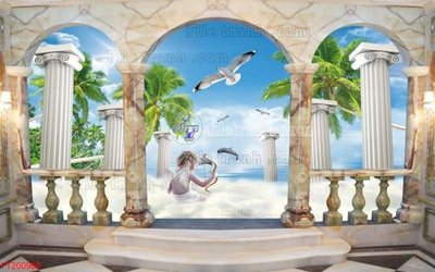 File gốc File in tranh tường 3D FT200960 (in 3D) cho trang trí