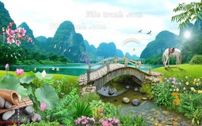 Tải file File in tranh tường 3D FT200963 (gốc) in ấn chất lượng