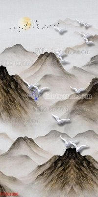 File gốc File in tranh tường 3D FT201000 (chuẩn màu) cho in offset