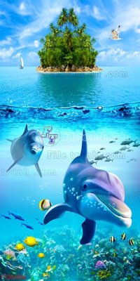 File tranh File in tranh tường 3D FT201056 (gốc) in trên kính