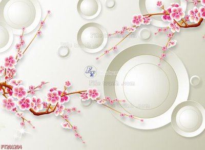 File tranh File in tranh tường 3D FT201204 (gốc) chủ đề trừu tượng