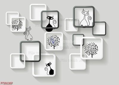 Tải file File in tranh tường 3D FT201207 (gốc) chủ đề hoa sen