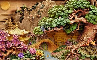 File in trần File in tranh tường 3D FT201276 (bản gốc) trời sao