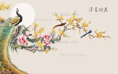 File tranh File in tranh tường 3D FT201307 (bản gốc) in lụa dán tường
