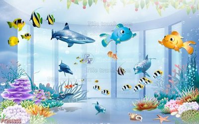 File in ấn chuyên nghiệp File in tranh tường 3D FT201355 (file gốc)