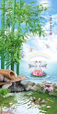 File tranh File in tranh tường 3D FT201422 (file gốc) chuẩn màu in