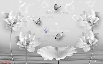 File in trần File in tranh tường 3D FT201453 (bản gốc 3D) sống động