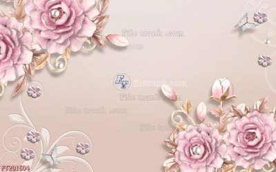 File gốc File in tranh tường 3D FT201604 (trang trí) phòng ngủ