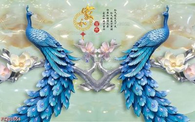 File gốc File in tranh tường 3D FT201654 (in lụa) hoa văn cổ điển