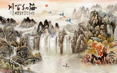 File tranh File in tranh tường 3D FT201701 (bản gốc) in lụa dán tường