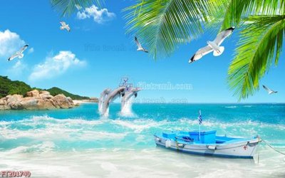 File gốc in ấn File in tranh tường 3D FT201740 chuẩn màu CMYK
