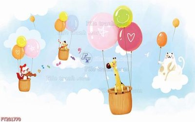 File in trần File in tranh tường 3D FT201770 (bản gốc) hoa văn