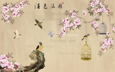 File tranh File in tranh tường 3D FT201800 (gốc) in trên kính