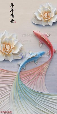 File tranh File in tranh tường 3D FT201850 (bản gốc) in lụa 3D