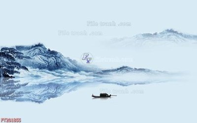 File tranh File in tranh tường 3D FT201855 (gốc) in trên kính