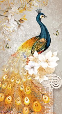 File gốc File in tranh tường 3D FT201864 (cho in ấn) độc quyền