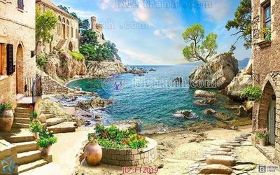 File gốc File psd tường quán cà phê FT2019 (chủ đề hiện đại) trang trí